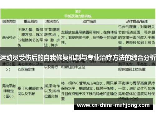 运动员受伤后的自我修复机制与专业治疗方法的综合分析