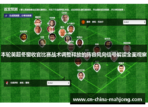 本轮英超冬窗收官比赛战术调整释放的阵容风向信号解读全面观察